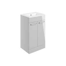 Pilton 510mm Floor Standing Unit and Basin Gloss Grey